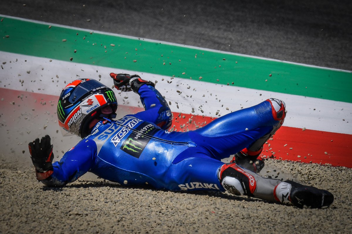 Caída de Alex Rins, Team Suzuki MotoGP