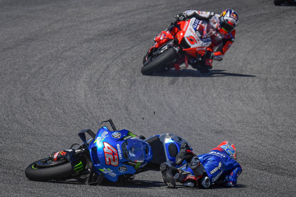 Caída de Alex Rins, Team Suzuki MotoGP
