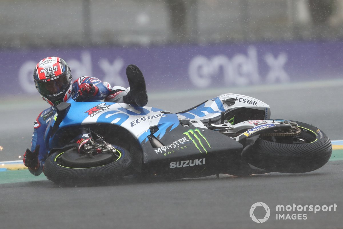 Caída de Alex Rins, Team Suzuki MotoGP