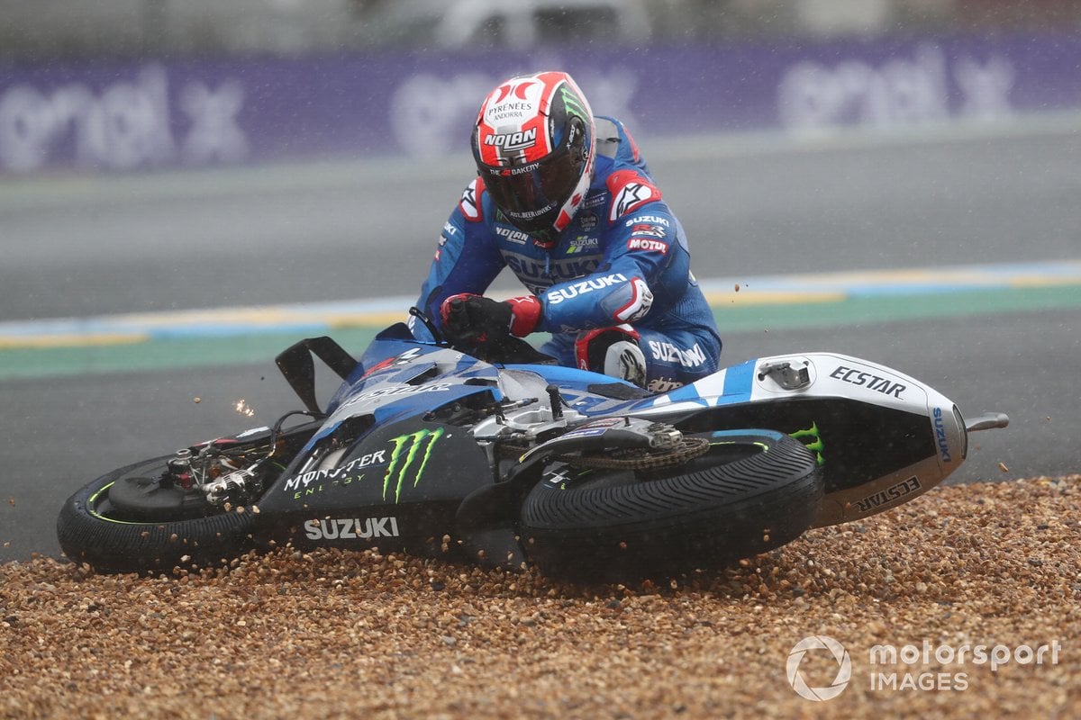 Caída de Alex Rins, Team Suzuki MotoGP