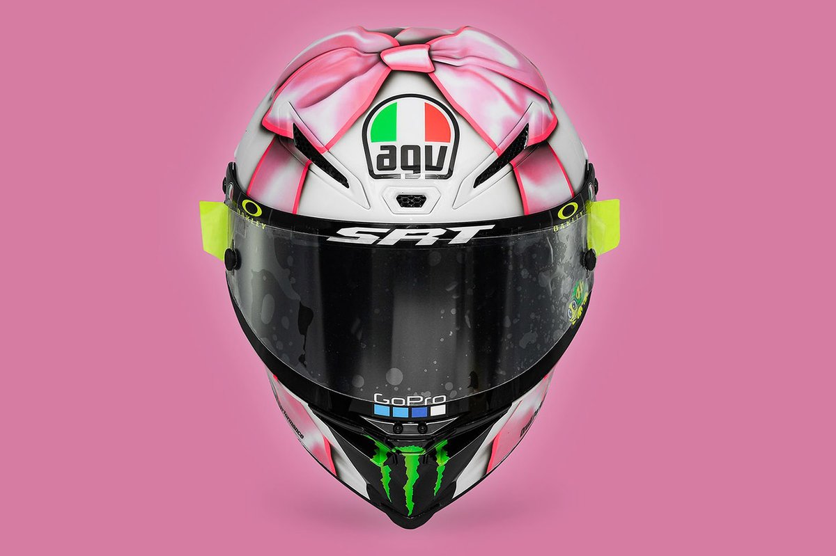 El casco de Valentino Rossi, Petronas Yamaha SRT, para San Marino