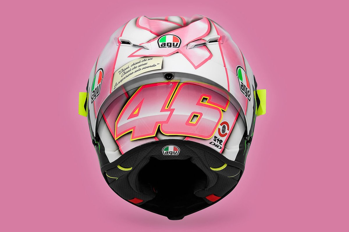 El casco de Valentino Rossi, Petronas Yamaha SRT, para San Marino