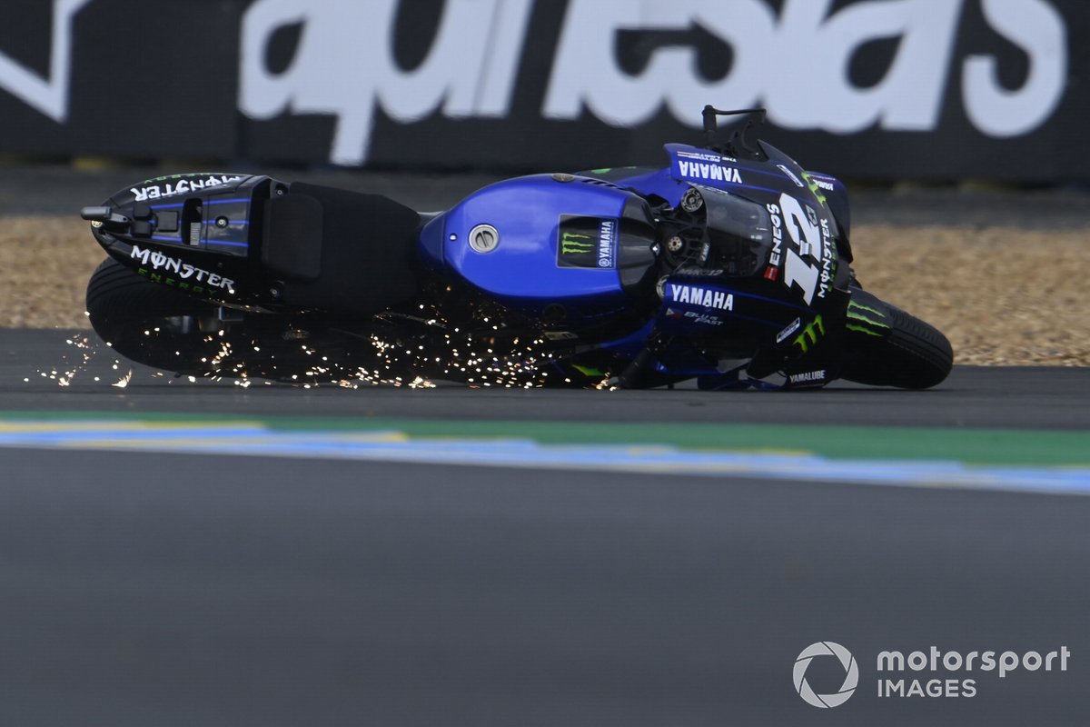 Maverick Viñales, Yamaha Factory Racing crash