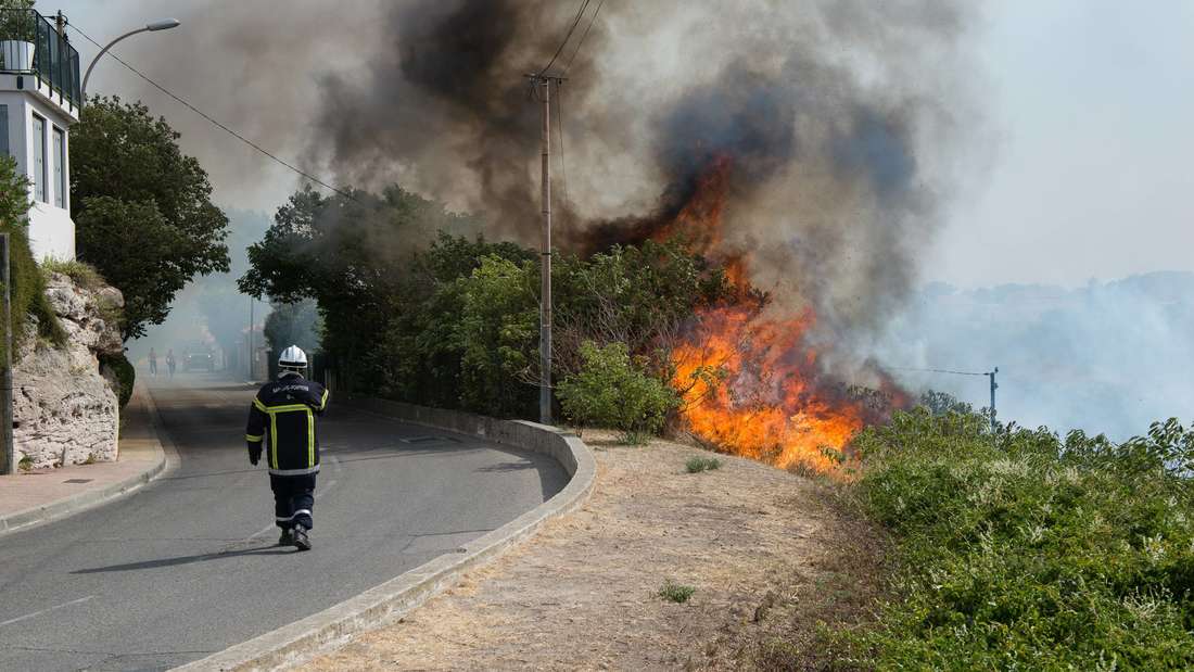 Waldbrände in Frankreich Carro La Couronne.