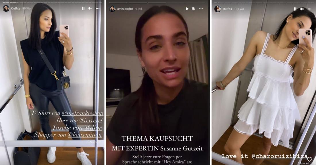 Amira Pocher gestand am Freitag (12.08.) in ihrer Instagramstory, dass sie kaufsüchtig ist.