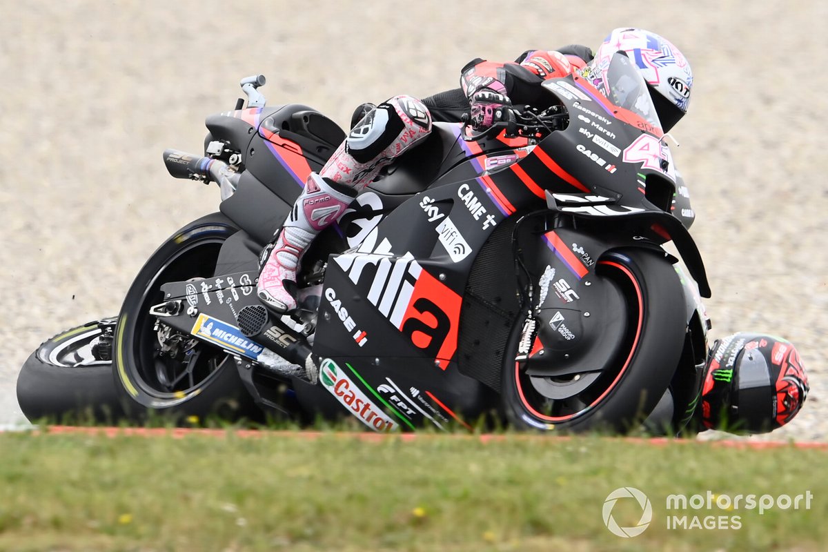 Caída de Aleix Espargaró, Aprilia Racing Team, Fabio Quartararo, Yamaha Factory Racing