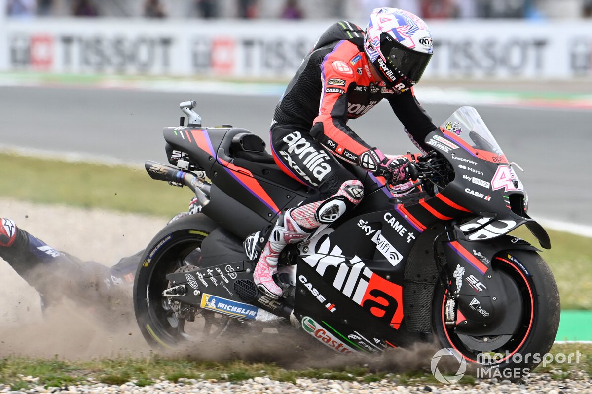 Caída de Aleix Espargaró, Aprilia Racing Team, Fabio Quartararo, Yamaha Factory Racing