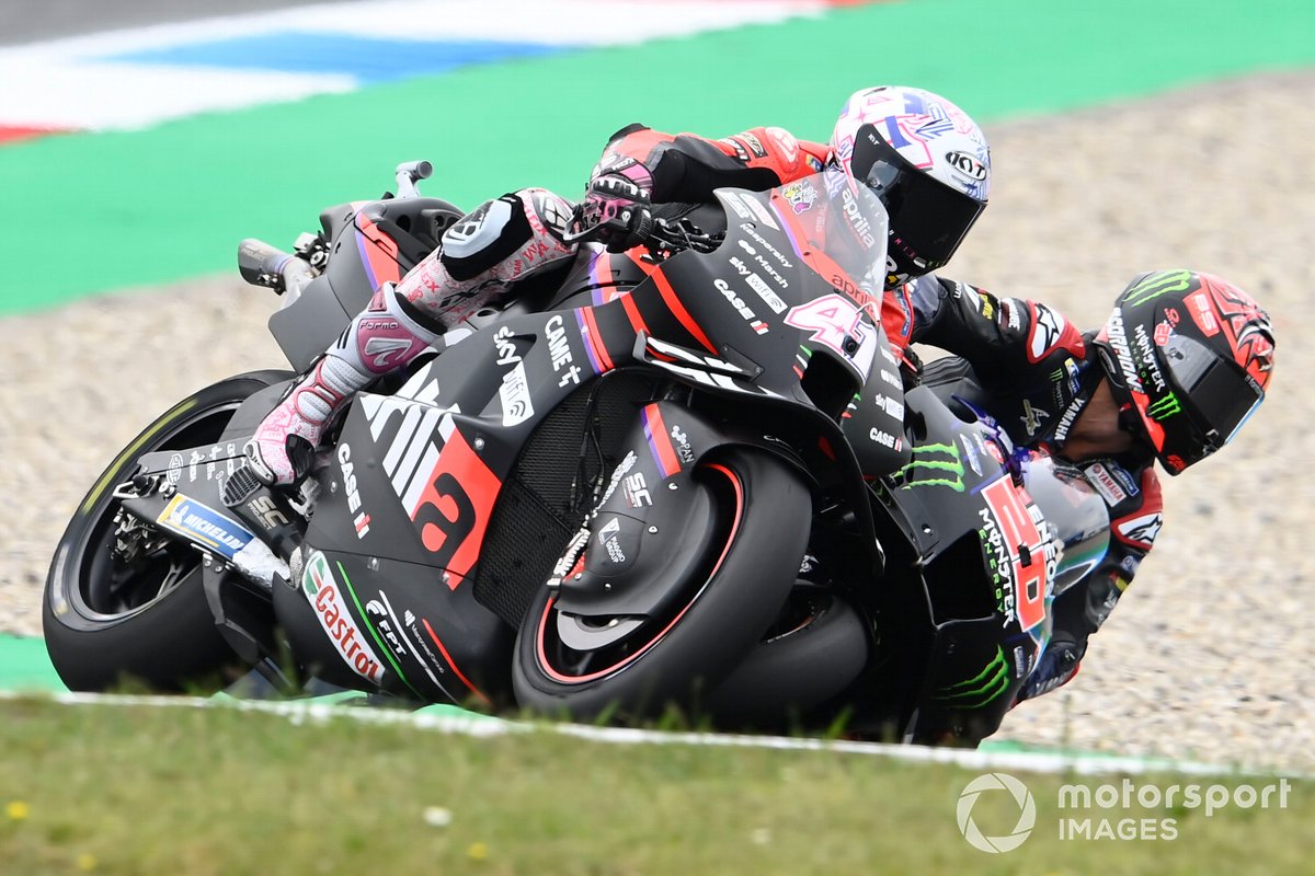 Caída de Aleix Espargaró, Aprilia Racing Team, Fabio Quartararo, Yamaha Factory Racing