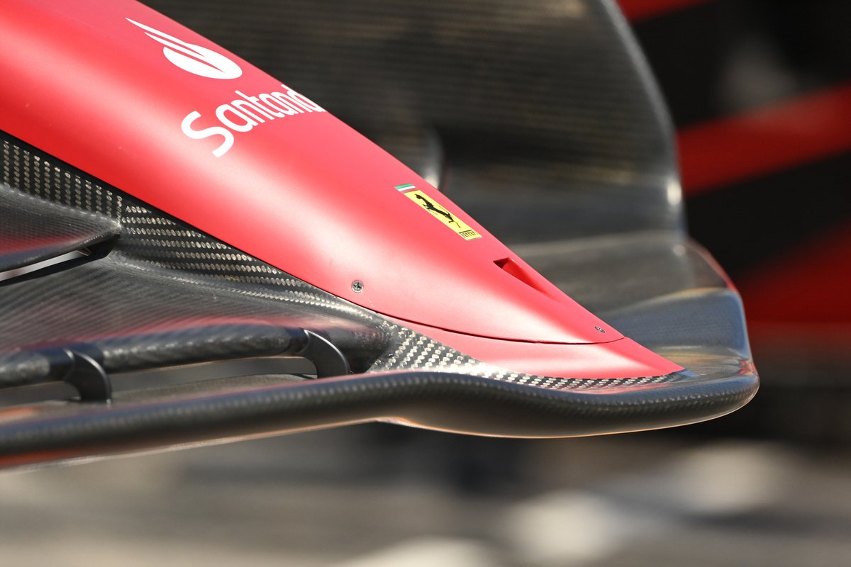 Detalle del morro del Ferrari F1-75