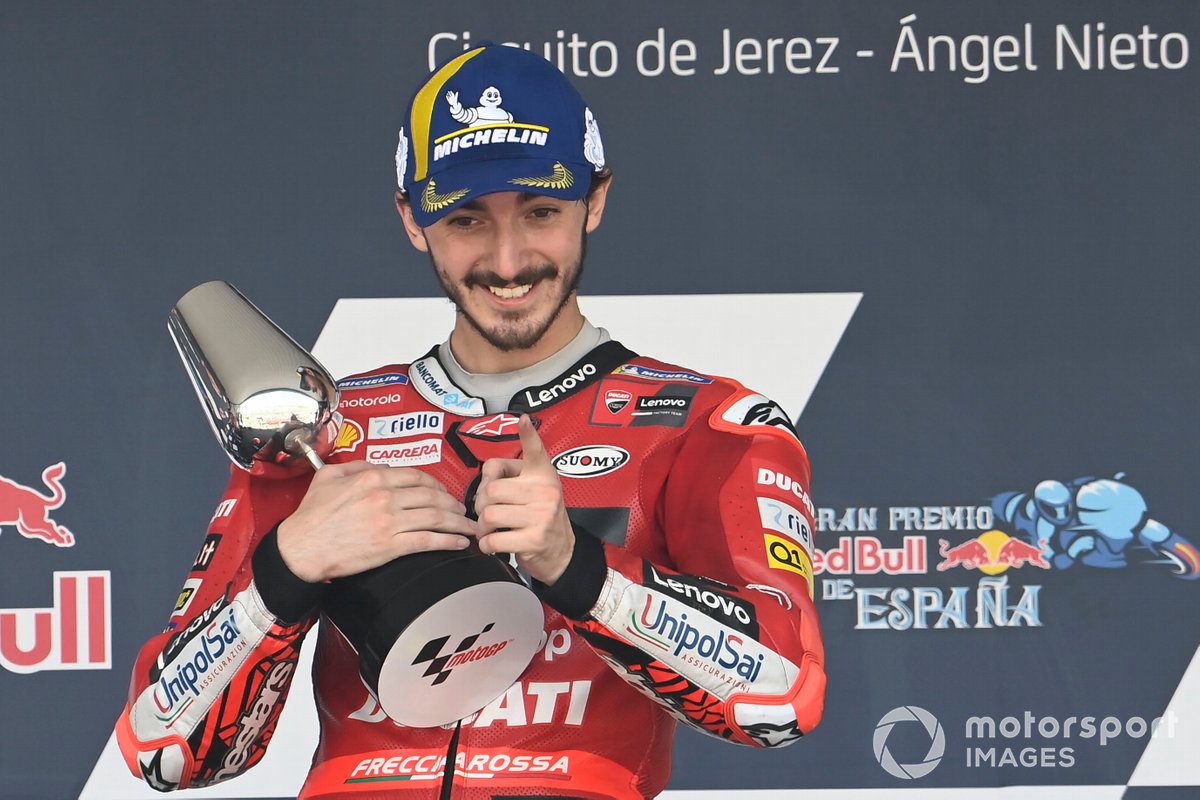 Podio: ganador Francesco Bagnaia, Ducati Team