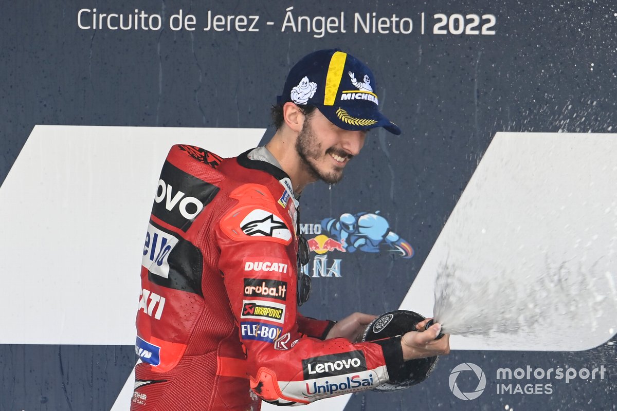 Podio: ganador Francesco Bagnaia, Ducati Team
