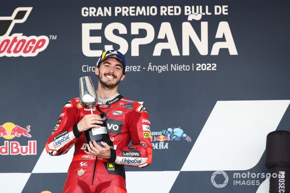 Podio: ganador Francesco Bagnaia, Ducati Team