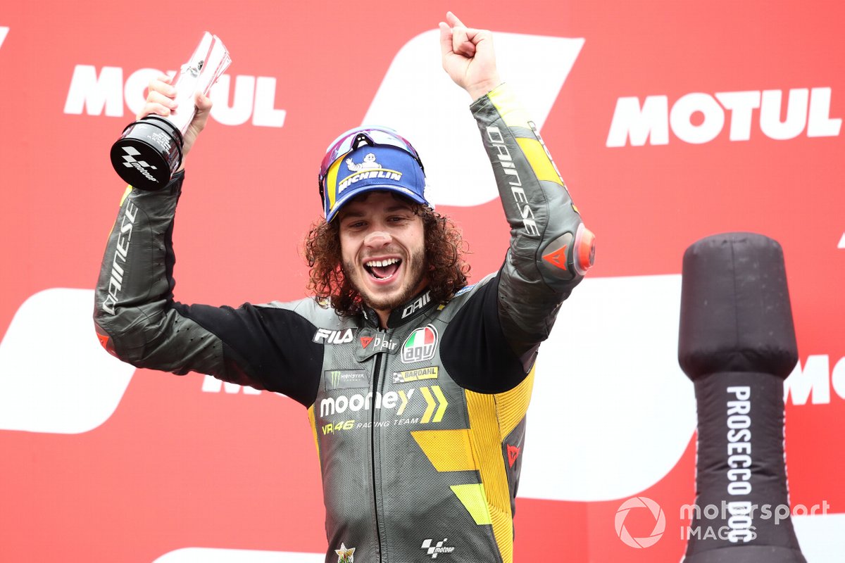 Podio: segundo lugar Marco Bezzecchi, VR46 Racing Team