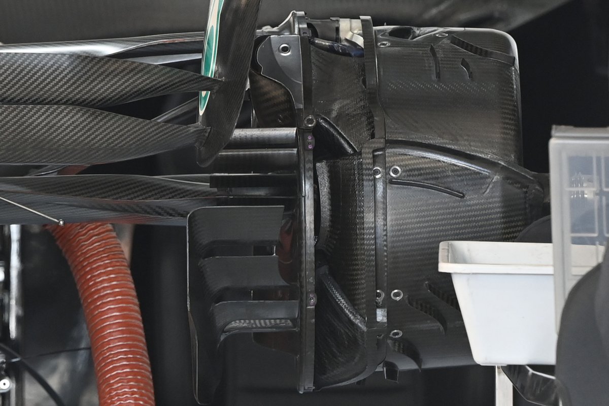 Detalle del tambor de freno del Mercedes W13
