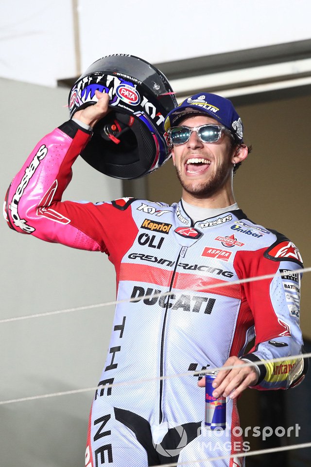 Podio: El ganador de la carrera Enea Bastianini, Gresini Racing