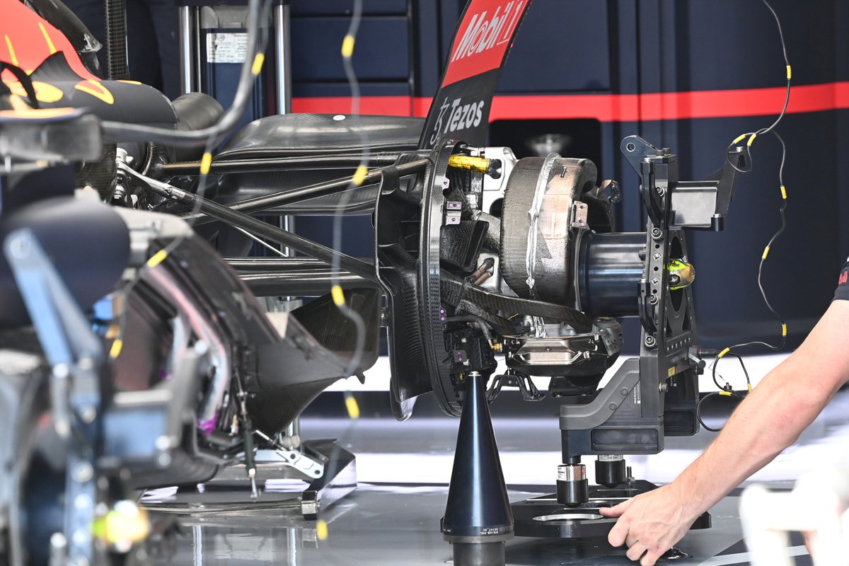 Detalle del freno del Red Bull Racing RB18