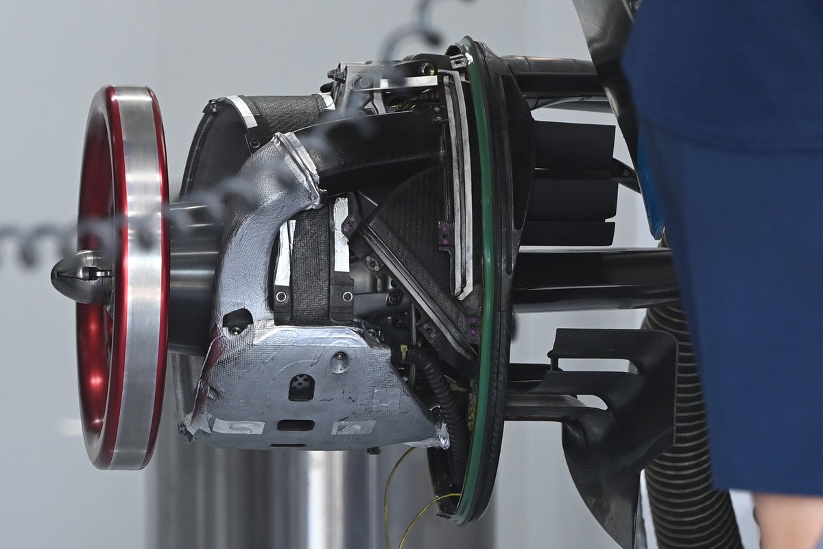 Detalle del freno del Williams FW44