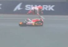 Marc Márquez suffered a brutal fall while leading the Le Mans GP | MotoGP France