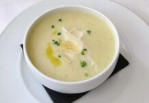 Cheese cream with a touch of beer and sea water, flavored recipe
