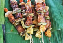 Chicken and apple curry skewer recipe step by step