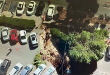 Jerusalem: huge hole in the ground swallows several cars