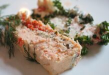 Salmon terrine, low calorie recipe