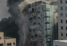 Israel says tower it toppled in Gaza was being used by Hamas to try to disable the 'Iron Dome'