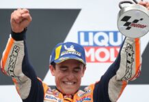 Marc Márquez couldn't hold back the tears on the bike when he won the race