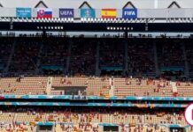 This is how the anthem of Spain sounded in La Cartuja in the Eurocopa match against Slovakia
