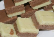 Chocolate Caramel Burfi: Indian Layered Sweet Recipe