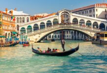 Gondola rides in Venice
