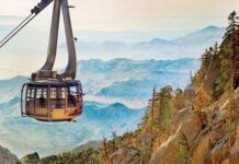 Riding the Palm Springs cable car