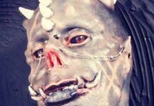 A Brazilian tattoo artist becomes the 'human satan' after 25 years of transformations