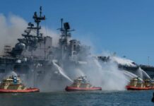 Sailor sets fire to US warship, causing 30 million damage