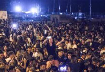Heavy rioting at huge parties in Barcelona