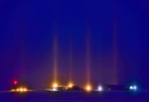 The secret behind these beautiful pillars of light