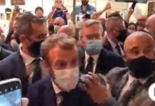 Macron: They throw an egg at the president of France shouting "Long live the Revolution!"
