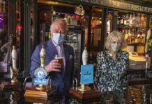 "Prince of Wales" drinks beer in the "Prince of Wales"