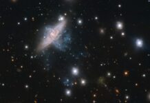 Hubble captures a pair of overlapping galaxies: NC 3314