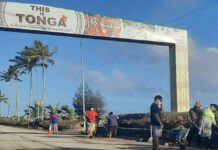 Airstrip cleared of ash in Tonga
