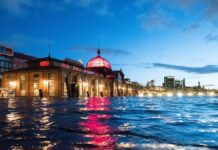 Storm surge in the north – fish market under water