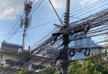 Thailand strange: cable salad and Fanta on the tree