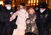 International Women's Day: Demonstrations against the Ukraine war in Moscow