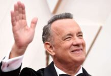 First photo shows Tom Hanks as Geppetto in the "Pinocchio" film