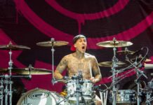 Blink 182 drummer Travis Barker rocks at the Oscars