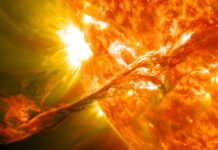 It takes more than 100,000 years for a photon to leave the core of the Sun.