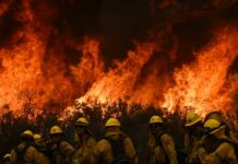 Wildfire spreads to central California