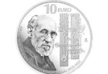 Santiago Ramón y Cajal will appear on the new 10-euro silver coin